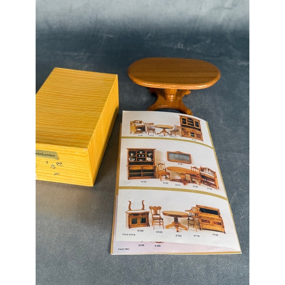 Reminiscence Wood Dining Table 4111 1:12 Vintage Dollhouse Miniature